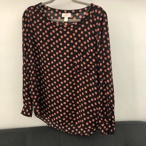 M Loft long sleeved blouse